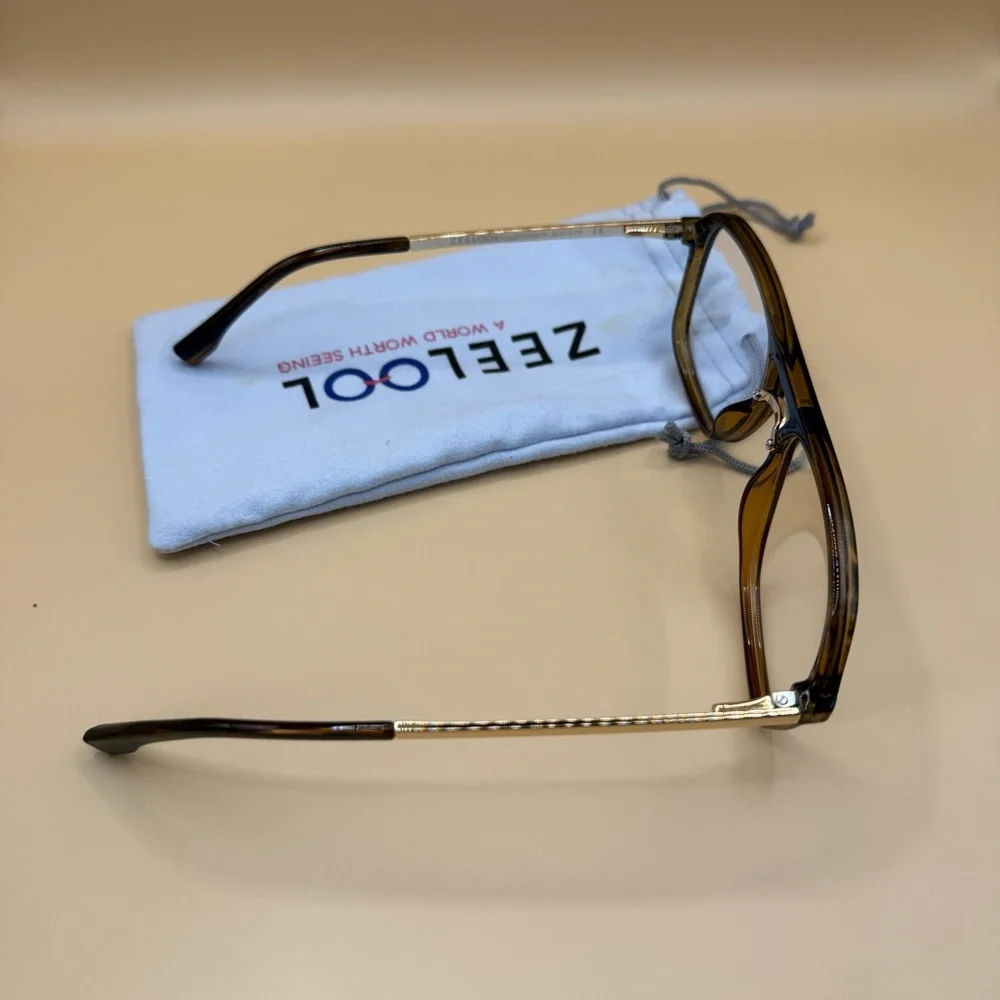 Zeelool Brown Glasses Frames, No Prescription